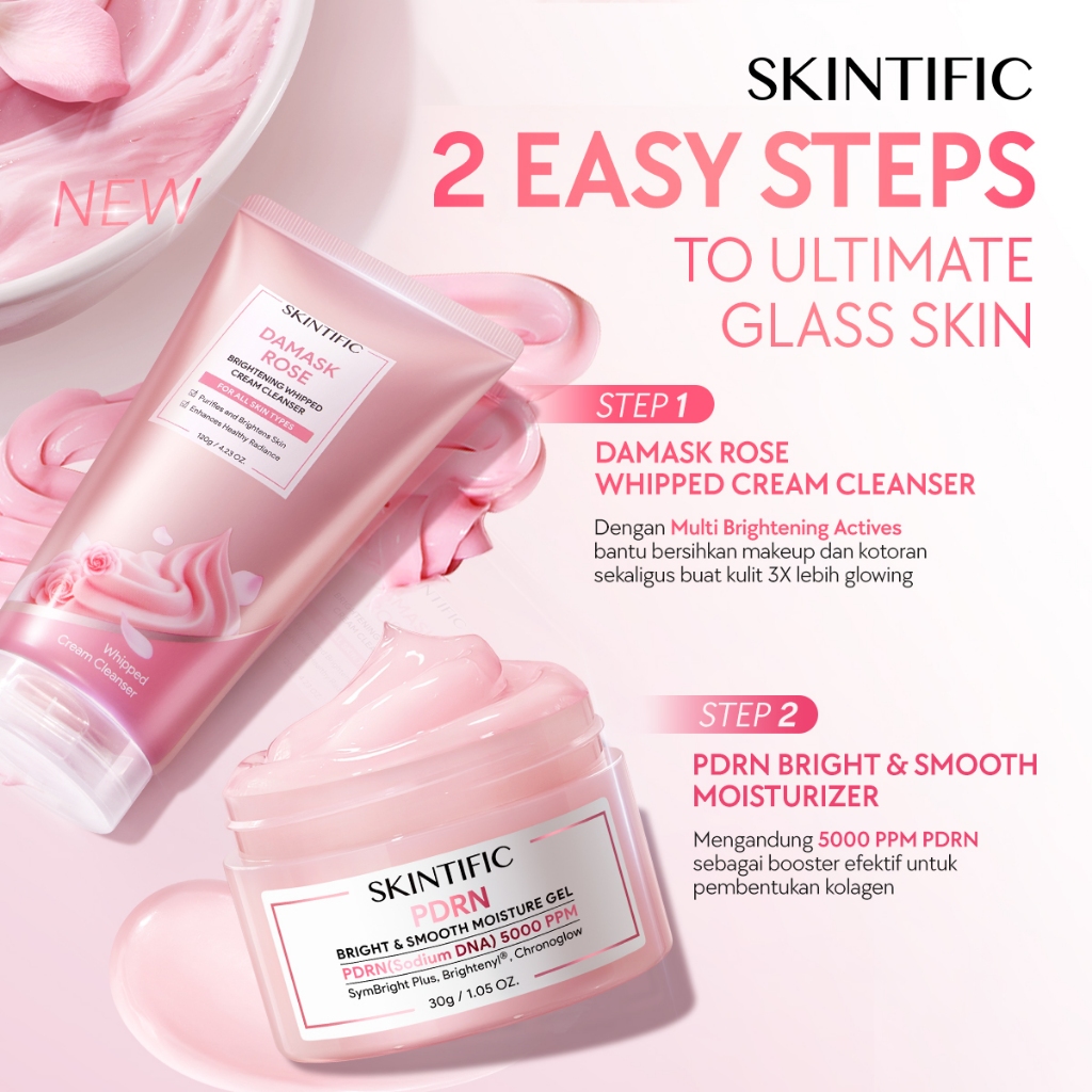 Skintific 2Pcs PDRN+Rose Brightening Set