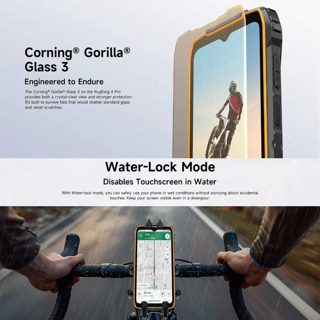 Ulefone RugKing 4 Pro 6.56''LCD IPS 120HZ Unisoc T7250 8GB 256GB 10200mAh 18W 48MP - Gambar 3