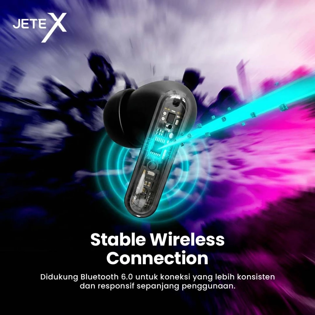 TWS GAMING JETE CEG2 Low Latency 50ms Wireless Bluetooth v6.0 with 2 ENC Mic Dual mode music game earphone - Gambar 2