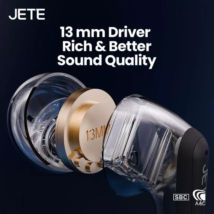 TWS JETE TS1 Headset Bluetooth V6.0 ANC NOISE CANCELLING IPX4 Super Bass Wireless Earphone Gaming mode ENC 4 Mic Type C charging (RTL) - Gambar 4