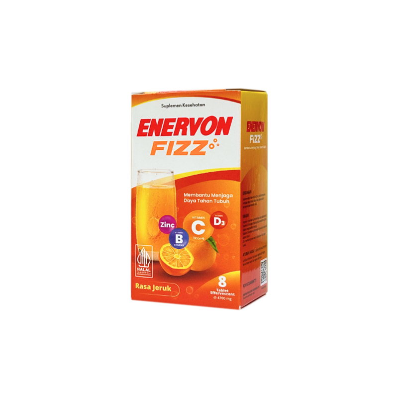 ENERVON FIZZ JERUK 8TAB@4700MG / DAYA TAHAN TUBUH / SUPLMENT VITAMIN / VITAMIN C - Gambar 2