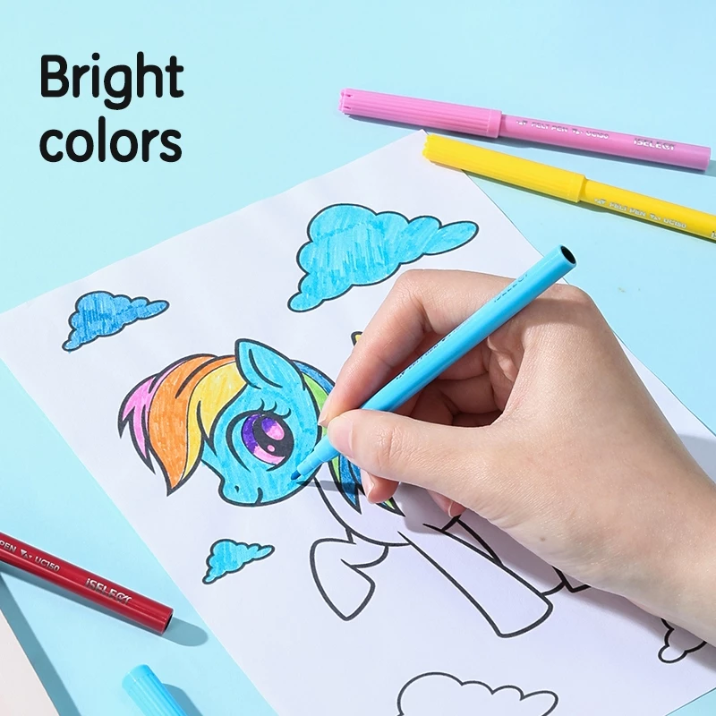 Deli I-Select Spidol Warna 12 Warna / Felt pen 24 Warna Cerah UC150 - Gambar 4