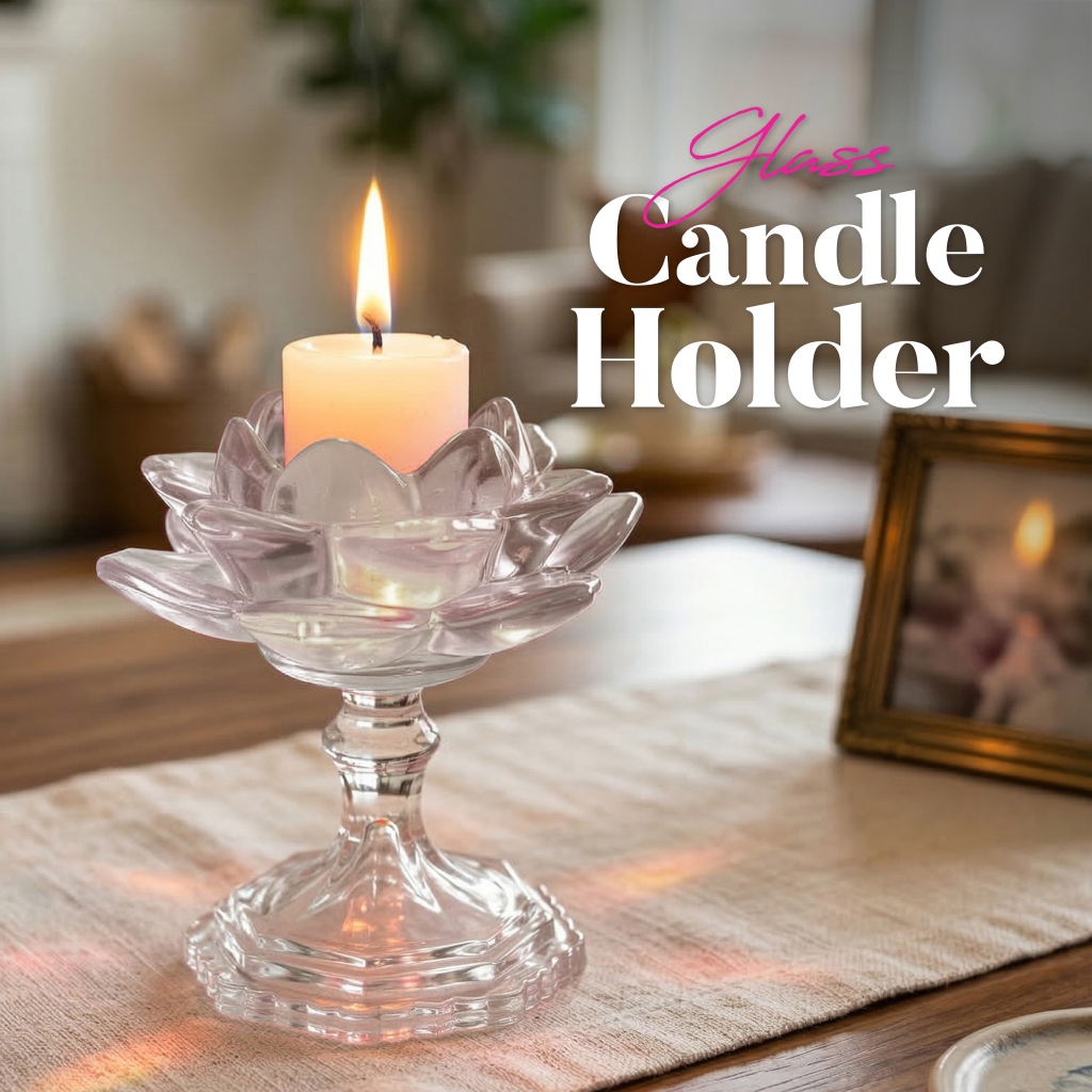Dekorasi Tempat Wadah Lilin Bahan Kaca