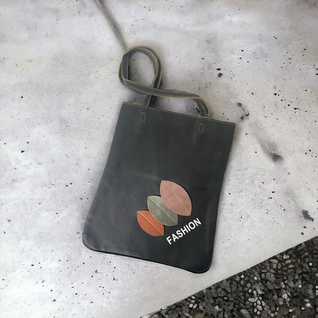 Tas Tote Bag Wanita Motif Bunga Daun - Gambar 2