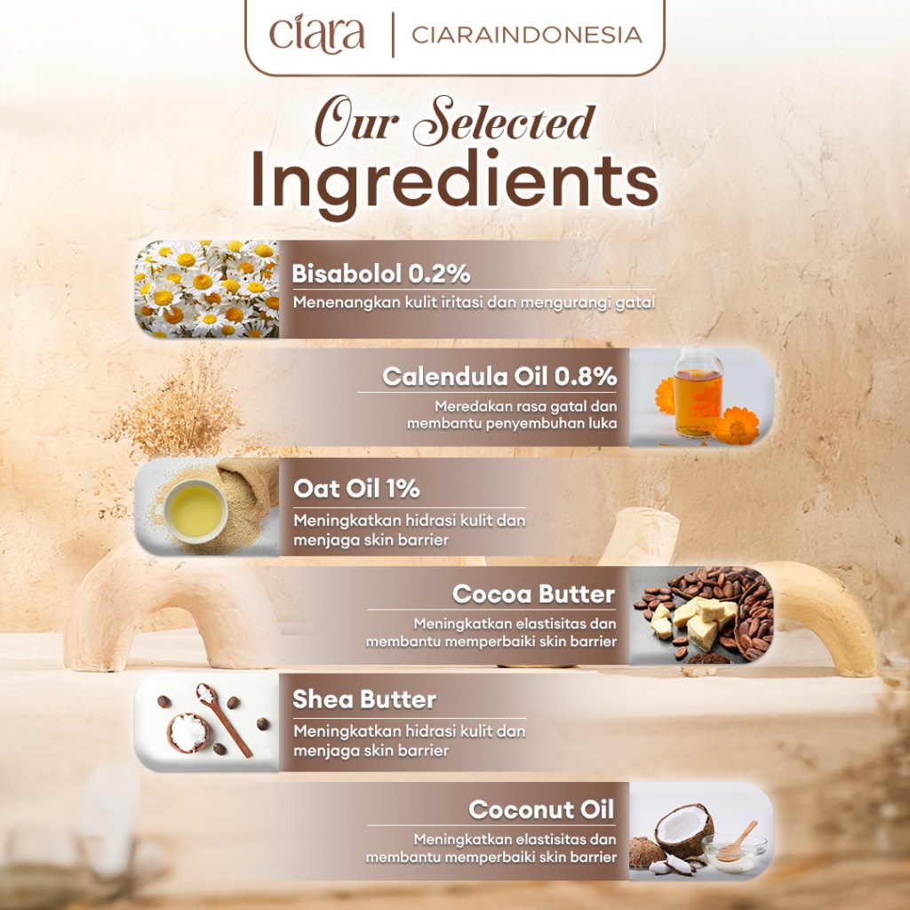 Ciara Kemangi Calming Body Salve Salep Gatal, Salep Kulit Sensitif, Membantu merawat kulit sensitif, Membantu meredakan iritasi dan gatal - Gambar 4