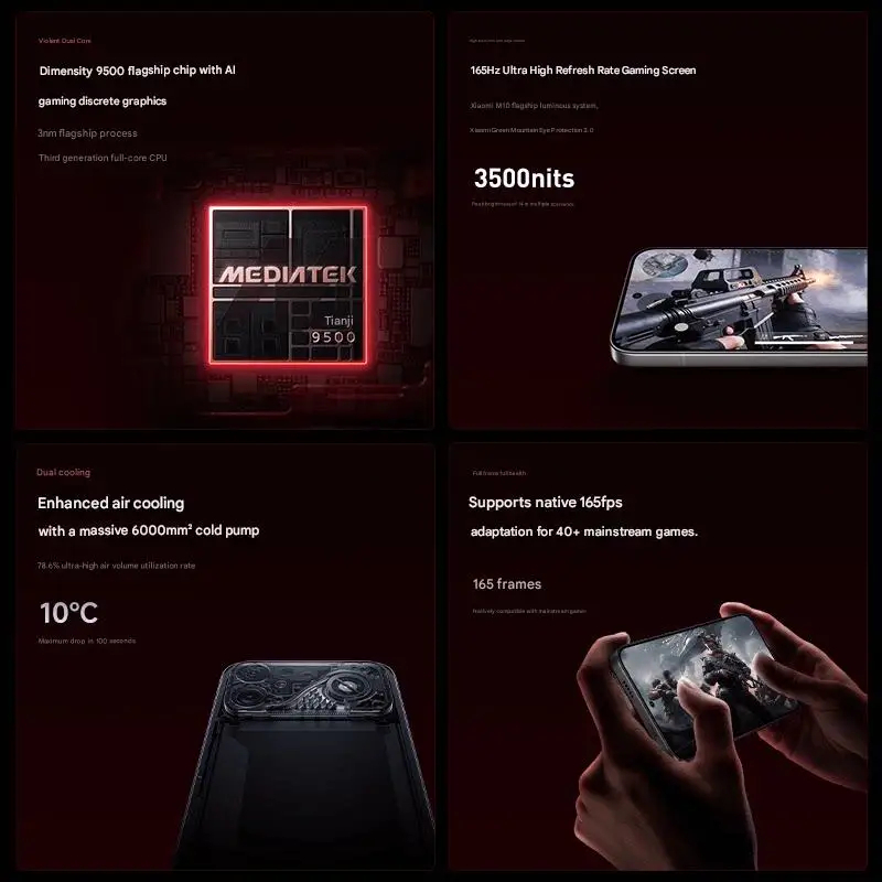 Redmi K90 Max 5G 6.83''AMOLED 165HZ Dimensity 9500 8550mAh 100W 50MP - Gambar 2