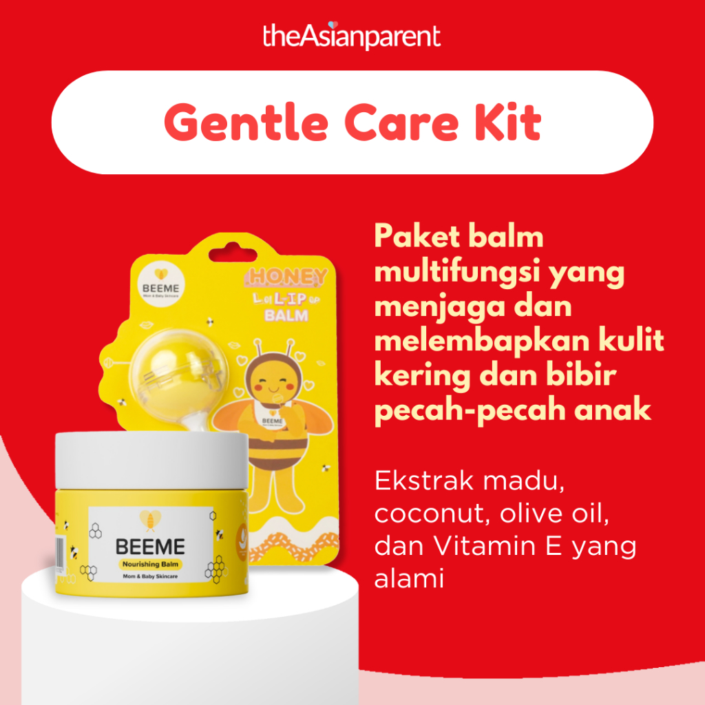 Beeme Gentle Care Kit Balm Multifungsi Untuk Kulit & Bibir Anak, Ekstrak Madu, Coconut, Olive Oil, Vitamin E