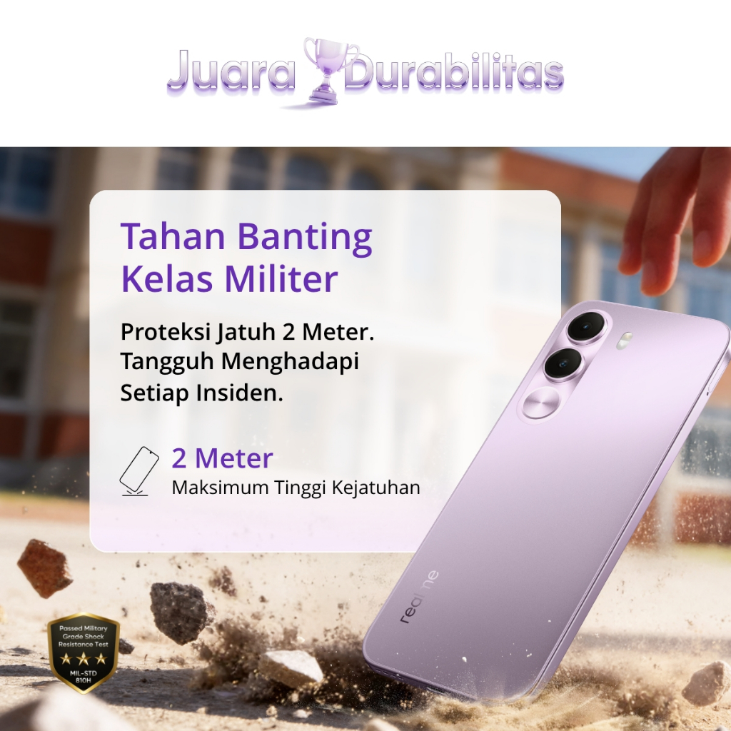 realme C100i 4GB+8GB*|256GB (7000mAh Titan Battery | 120Hz Ultra Smooth Display | ArmorShell Protection | IP64 Dust & Water Resistance) - Gambar 4