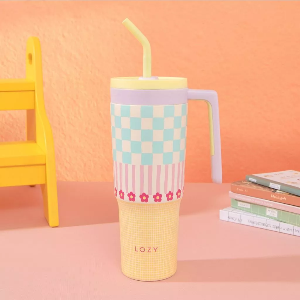 Lozy Hijab - Exclusive Lozy Signature Tumbler (Botol Minum Olahraga Stainless Portable Tahan Panas Dingin Vacuum Insulated Double Wall 1200 liter)