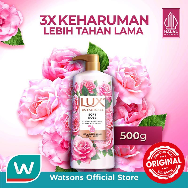 Lux Botanicals Sabun Mandi Cair Soft Rose 500ml