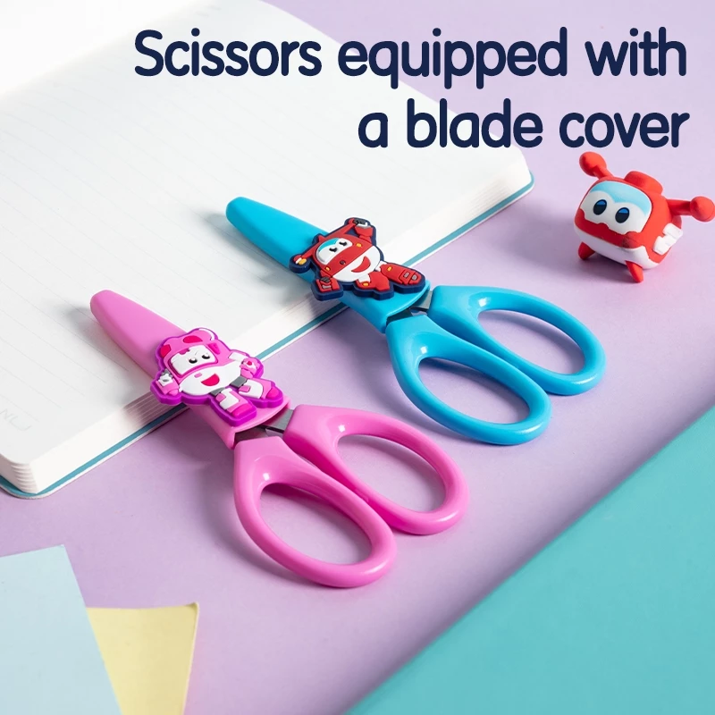 Deli x Super Wings School Scissors / Gunting Anak EM700 - Gambar 3