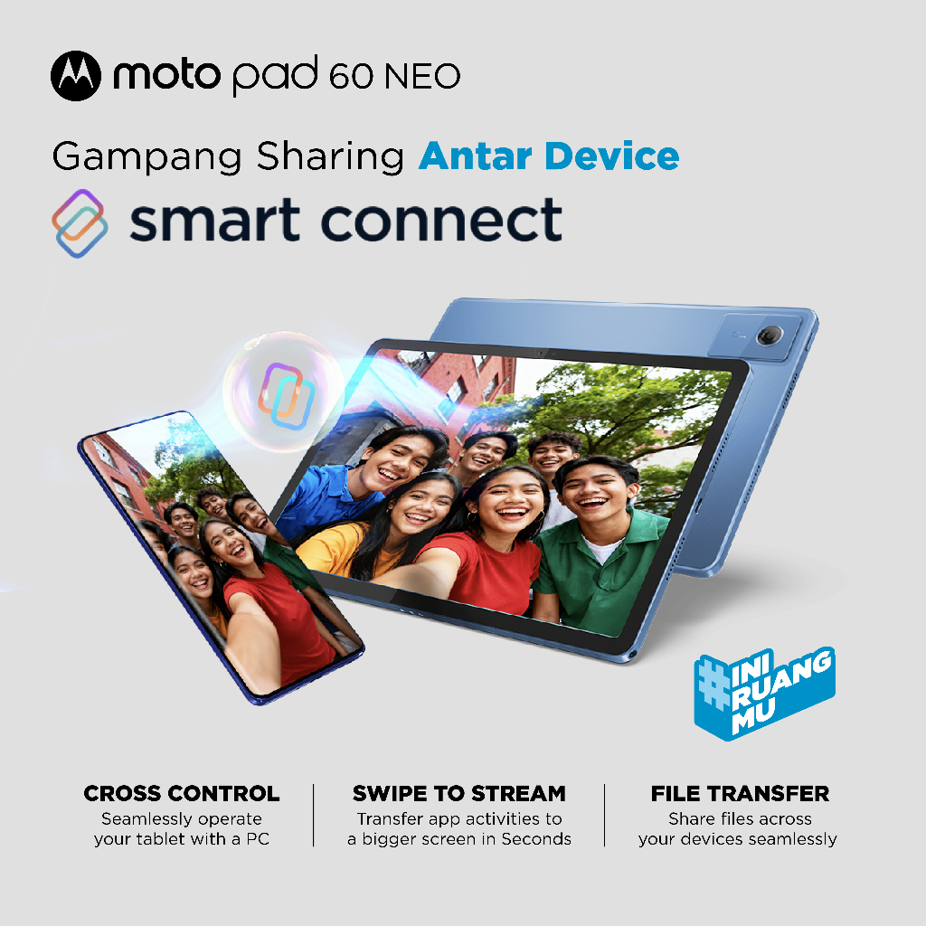 Lenovo Motopad 60 Neo - 8GB/128GB MediaTek Dimensity 6300 - 11" IPS 500nits Anti-fingerprint - Dolby Atmos - 7040mAh - Malibu Blue - With Moto Pen - Gambar 4