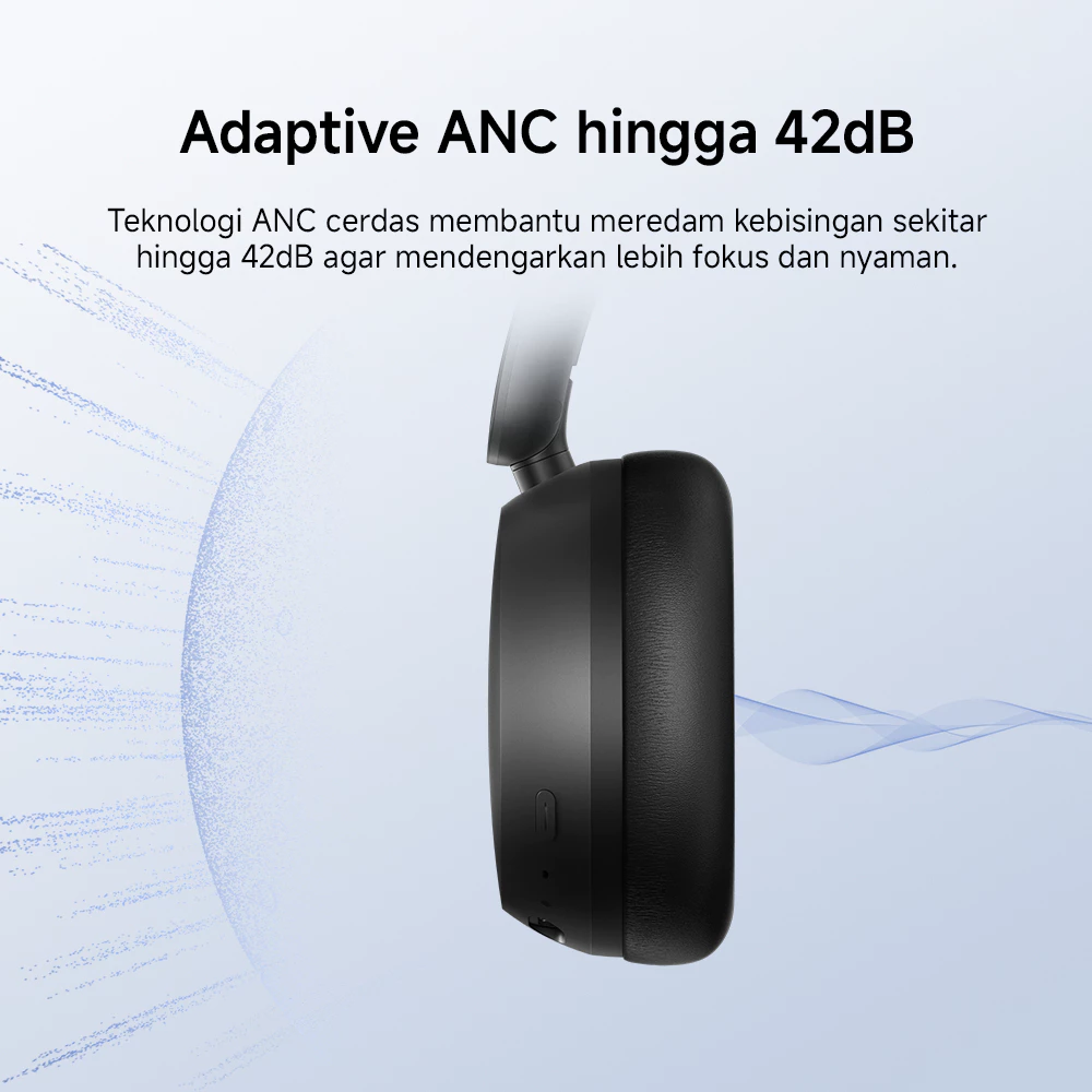 Xiaomi Redmi Headphones Neo / Driver Dinamis 40mm Suara Bass Bertenaga / Kualitas Audio Hi-Res Detail & Jernih / Adaptive ANC hingga 42dB / Triple Mic AI Noise Reduction Panggilan Lebih Jelas / Baterai Tahan Lama Hingga 72 Jam / [Xiaomi Official Store] - Gambar 4