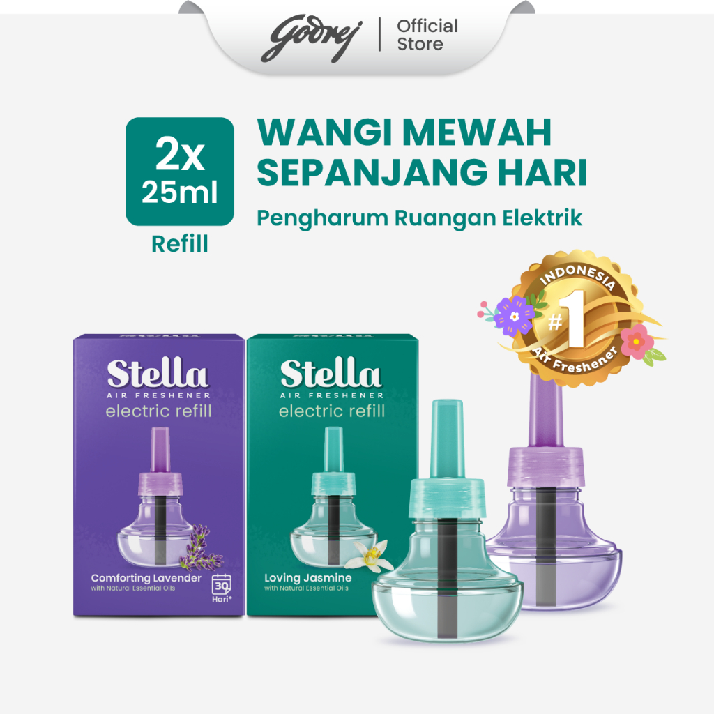 Stella Air Freshener Electric Refill Comforting Lavender x2 - Pengharum Pewangi Ruangan Elektrik - Gambar 2
