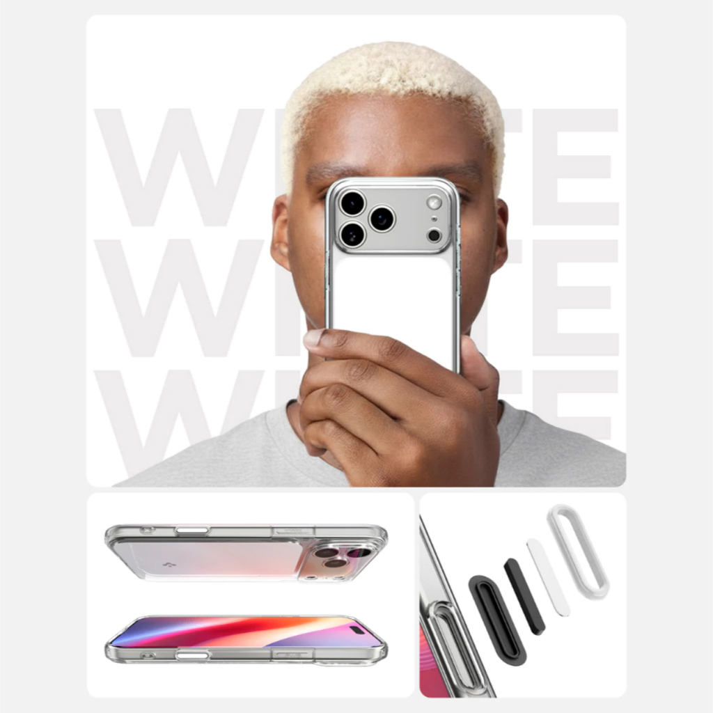 SPIGEN Special Bundling for iPhone 17 Pro Case Ultra Hybrid T MagFit Clear White + Tempered Glass with Tray 1 Pack Glas.tR EZ Fit Pro HD Privacy - Gambar 2