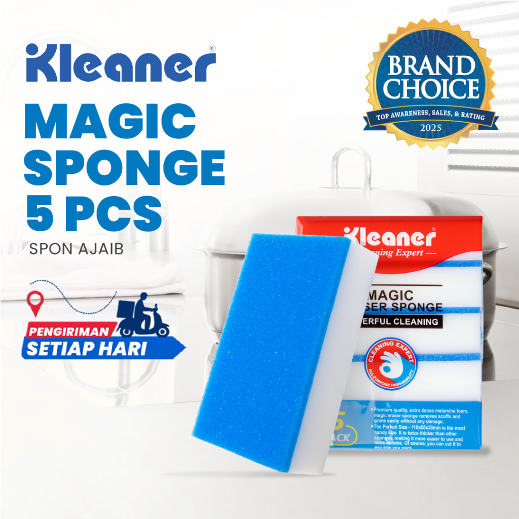 Kleaner Magic Sponge Penghapus Noda Membandel Spons Ajaib 5 Pcs untuk Helm, Tembok, Spidol Permanen
