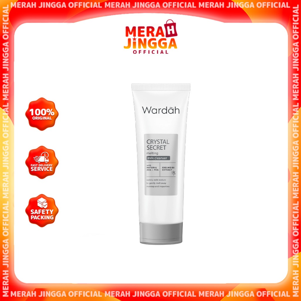 Wardah Crystal Secret Melting Milk Cleanser - 100 ml / Merah Jingga Official