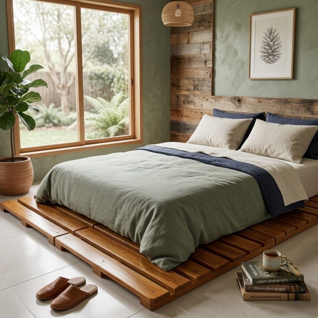 Dipan Minimalis Pallet Alas Kasur Ukuran 120x200 cm Kayu Jati Perhutani Allgrade Tinggi 4 cm Model Bongkar Pasang - senaly - - Gambar 3