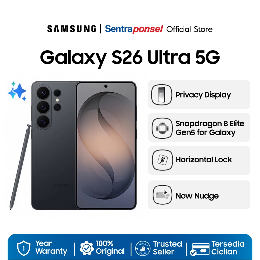Samsung Galaxy S26 Ultra 12GB/256GB 12GB/512GB - AI / Photo Assist / Upgrade dari 256GB - Garansi Resmi