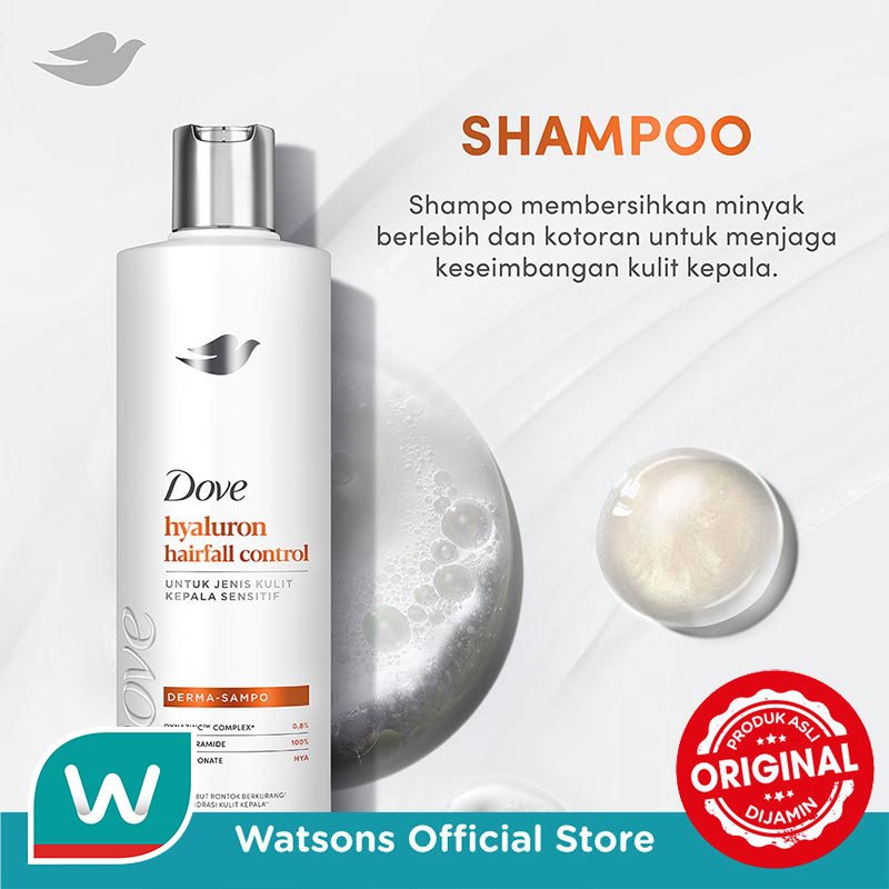 Dove Shampoo Hyaluron Hairfall Control 290ml - Gambar 4