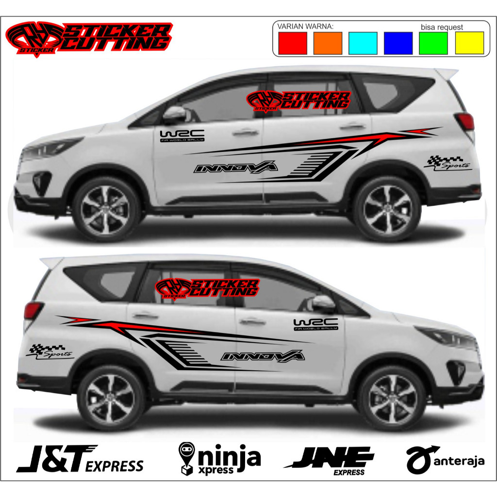 New toyota Kijang Innova Reborn car stickers, cutting stickers, side ...