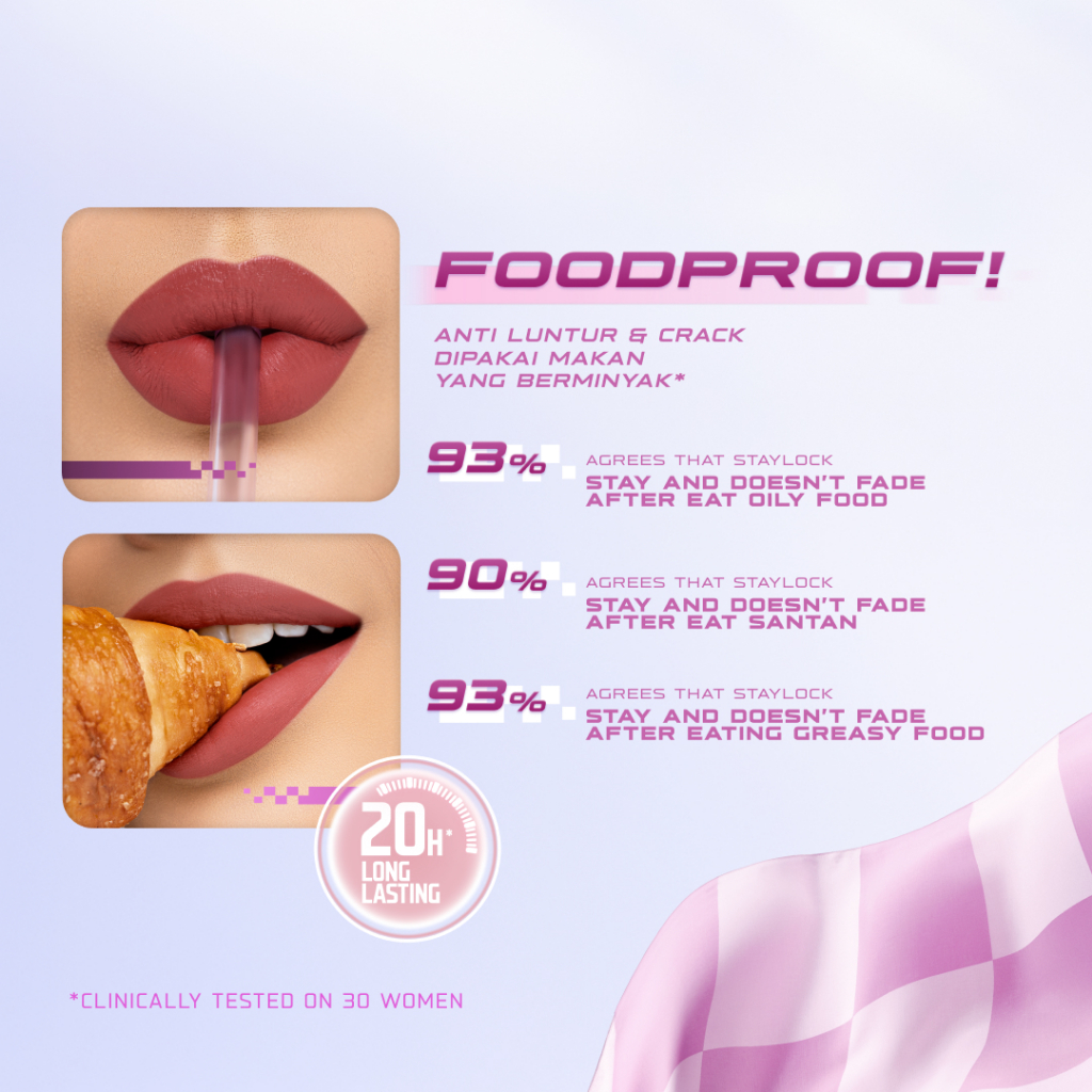 NEW SHADES ! DUO Wardah Staylock Lip Matte-Ombre StaylockxGlasting Liquid Lip-Duo Wearable Long lasting Lip Cream,Real Life Approved!-Lip Matte Ringan Nyaman Smooth FoodproofWaterproof Lipstick Lipcream IntenseTransferproof Tahan Lama Hingga 20jam*-Makeup - Gambar 4