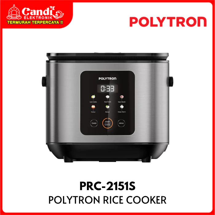 POLYTRON Rice Cooker 1,5 Liter Low Carbo Digital PRC-2151S