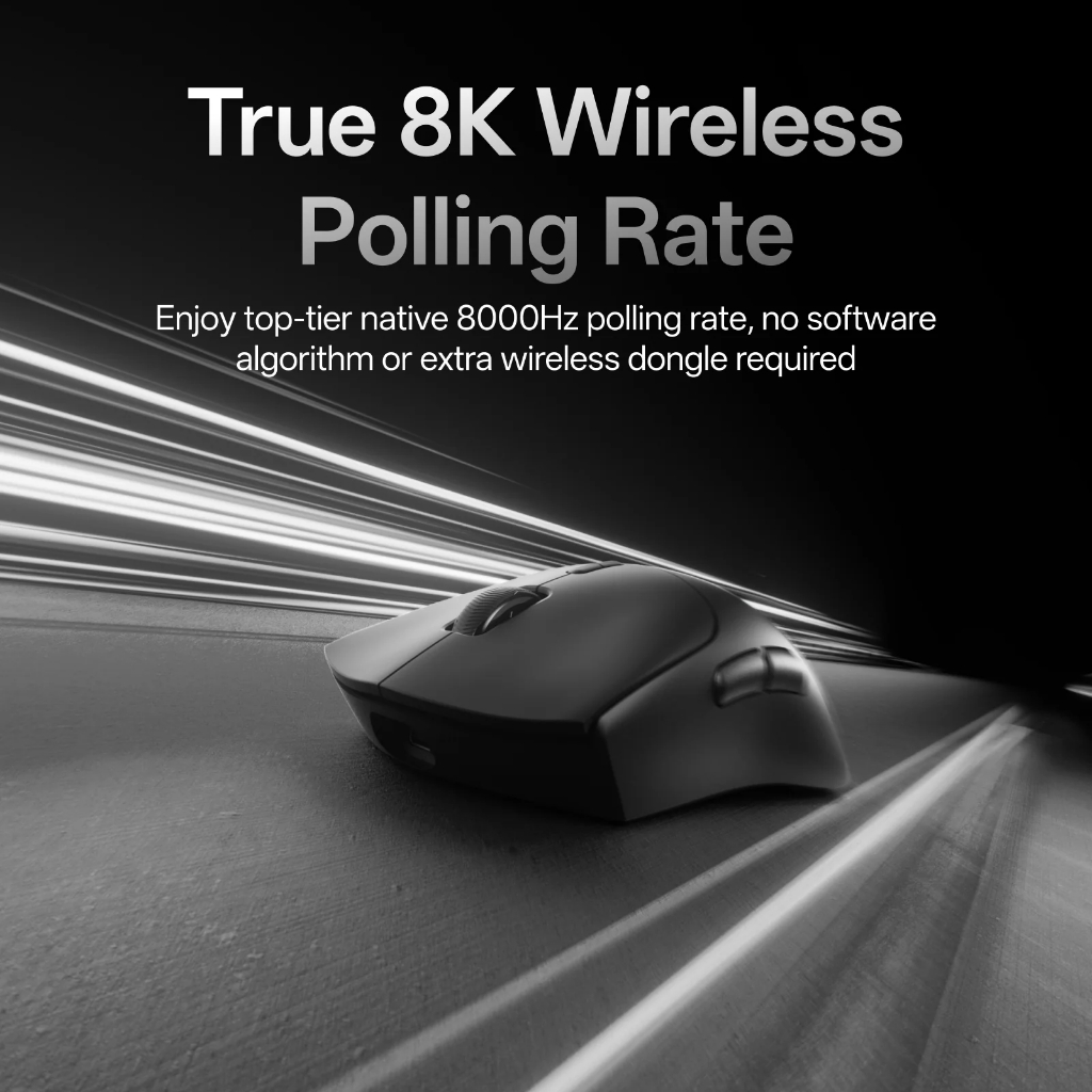 Rapoo VT-7/VT7 MAX Gen-2 Mouse Wireless Gaming Lightweight 53g 8K Polling Rate PAW3950 - Gambar 2
