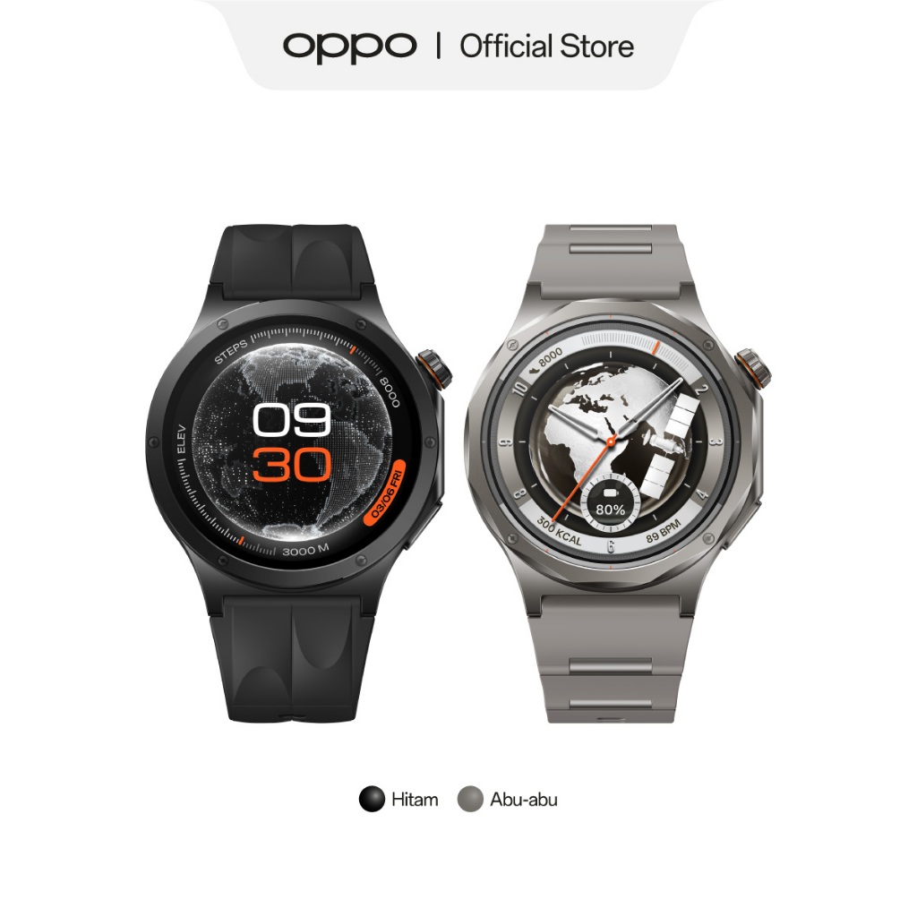 OPPO Watch X3 OWWE261 [Aerospace-Grade Titanium Alloy Body, NFC Smart Card Support, IP68 IP69 Water Dust Resistance, Tri-Sense Health Tracking Tech] - Gambar 4