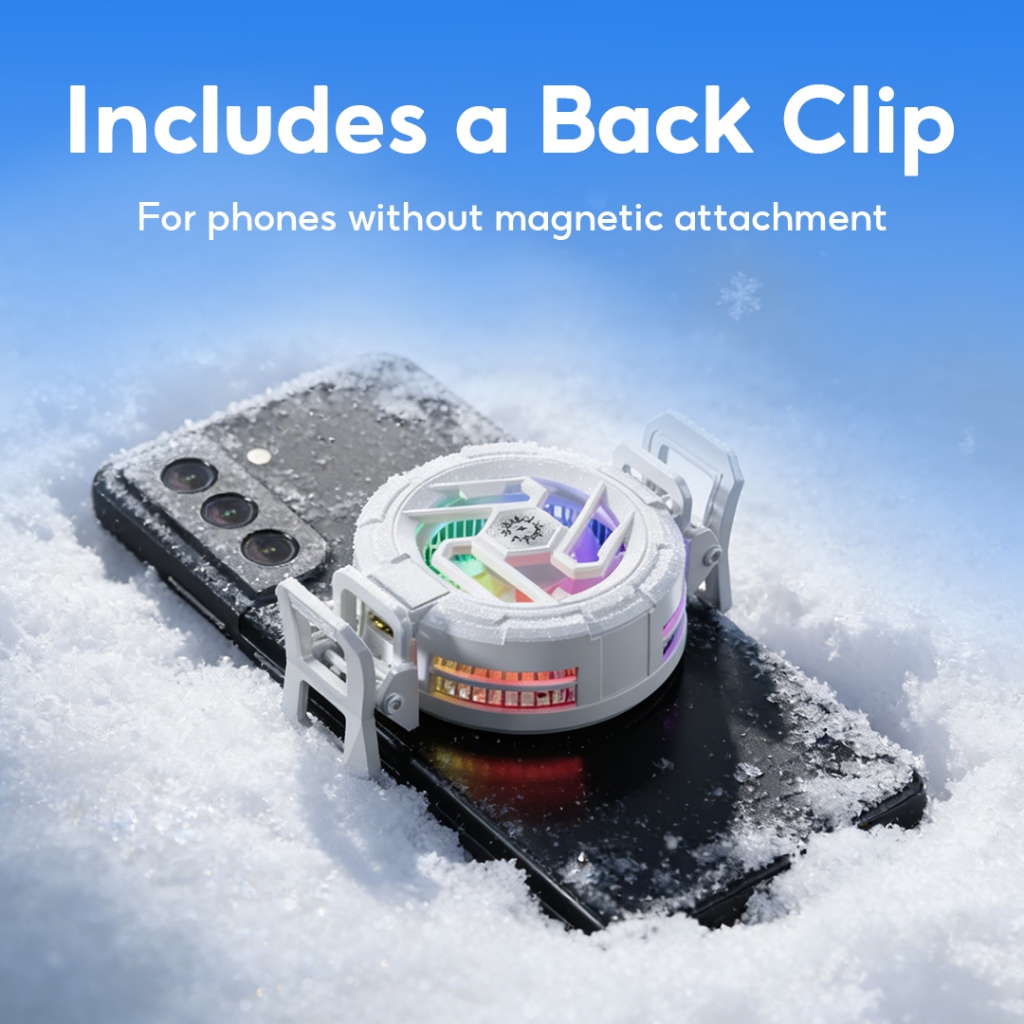 Yodevoe TL07/TL23 Kipas Pendingin Handphone Radiator Fancooler Pendingin Semiconductor Cooler Hp Cooling Fan Gaming Clip-on Magnetic Mobile Phone Game Cooling HP Ponsel Hitam - Gambar 4