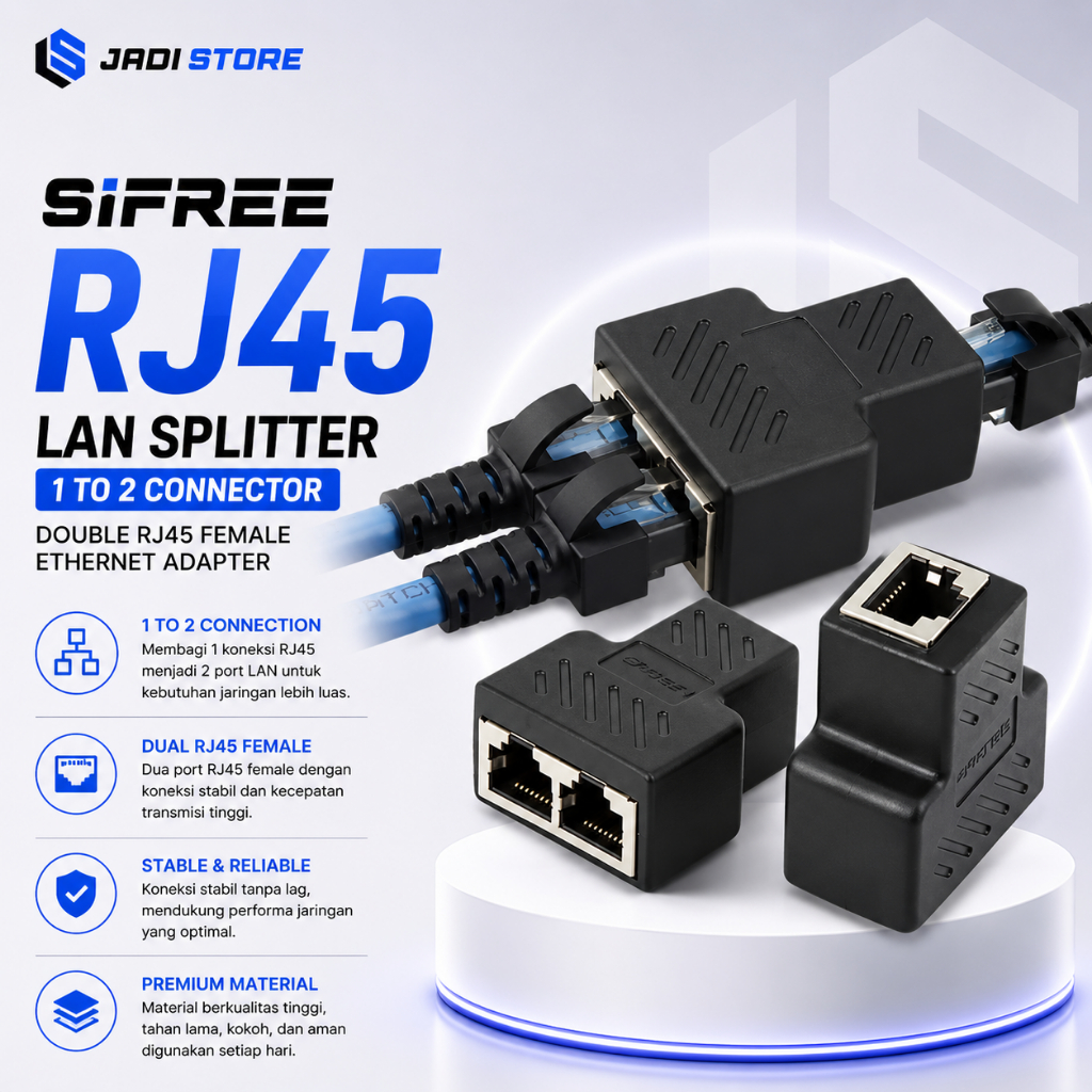 SIFREE RJ45 LAN Ethernet Network Connector Splitter 1 to 2 DN0190 ...
