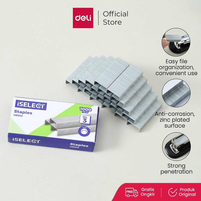 Deli I-Select Isi Staples Serbaguna / Stapler Refill UZ01X - Gambar 2