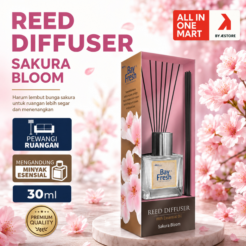 Bayfresh Reed Diffuser Regular Sakura Bloom Air Freshener | Shopee ...