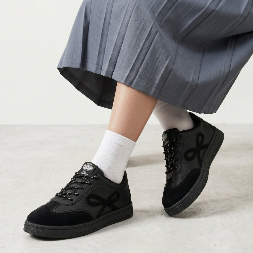 Sepatu DNY Sepatu Sekolah Hitam Sneakers Wanita Sport Shoes Back To School Casual Unisex Klasik Platform Size 36-45 BTS-007 - Gambar 2