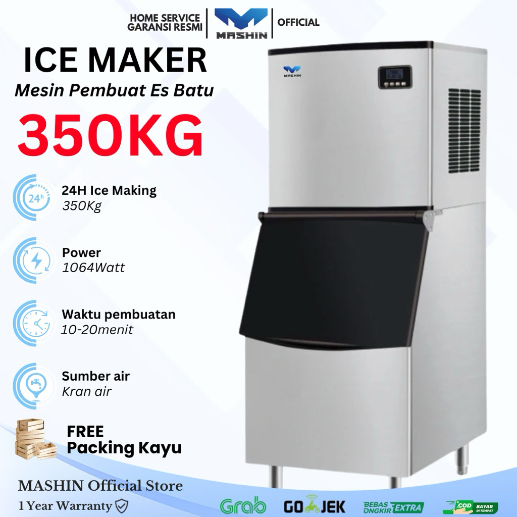 Mashin - Mesin Es Batu 250-350Kg/Hari Ice Cube Maker Machine