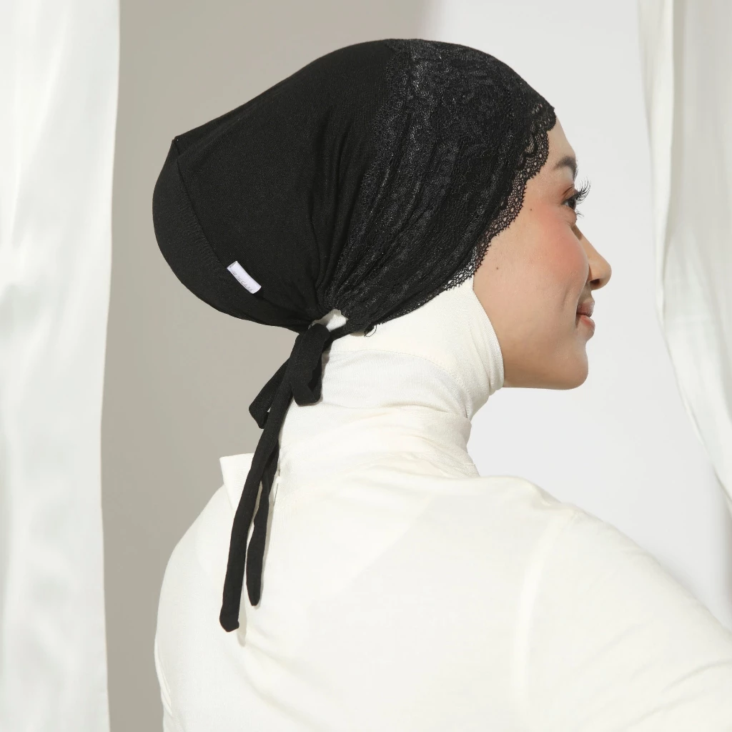 Lozy Hijab - Lace Inner Bandana & Basic (Ciput Renda Bandana dan Tali Belakang Bahan Lace dan Rayon) - Gambar 4
