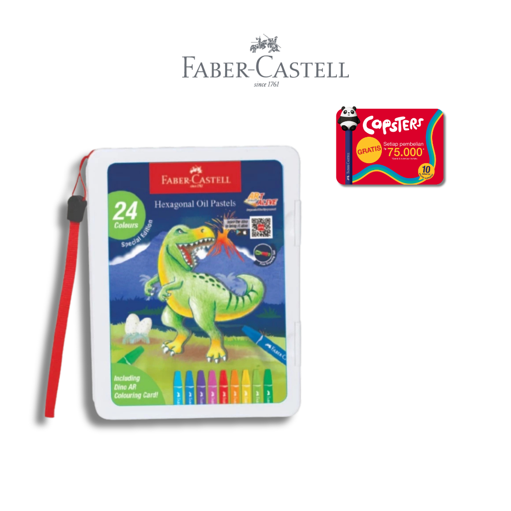 Faber-Castell Crayon Hexagonal Oil Pastel Dino Version - Gambar 2
