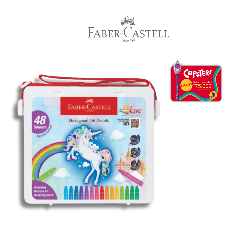Faber-Castell Crayon Hexagonal Oil Pastel Unicorn Version - Gambar 4
