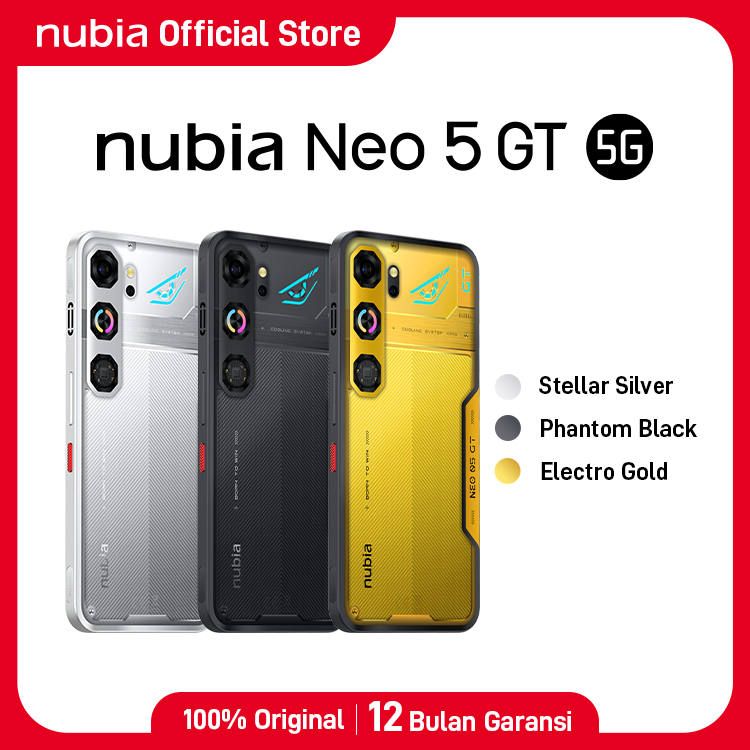 nubia Handphone Gaming Neo 5 GT 5G (8/256GB) (12/256GB) Baterai 6210mAh Super Fast Charging 80W Smartphone Garansi Resmi Official Store - Gambar 4