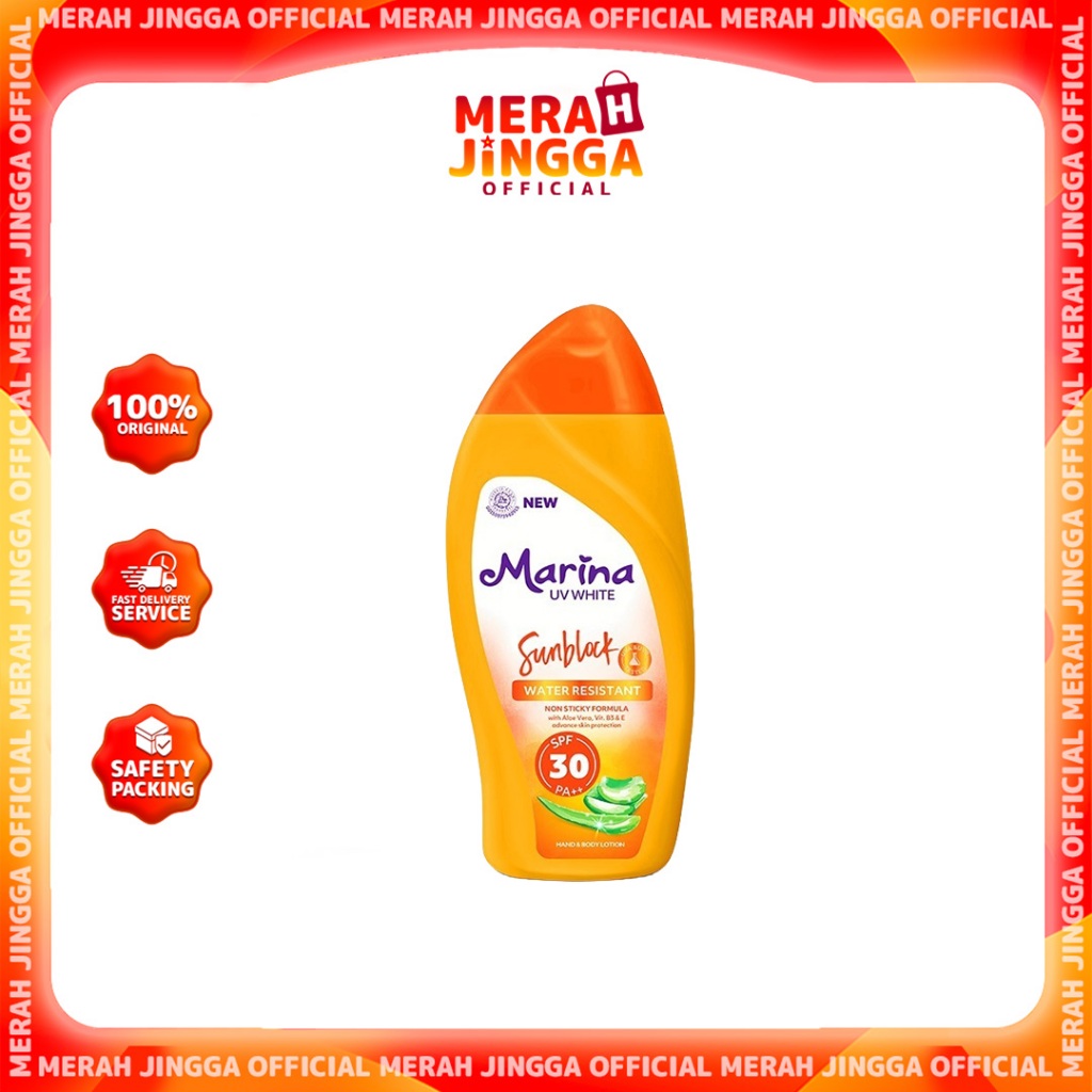Marina UV White Sunblock SPF 30 85 ml / Merah Jingga Official
