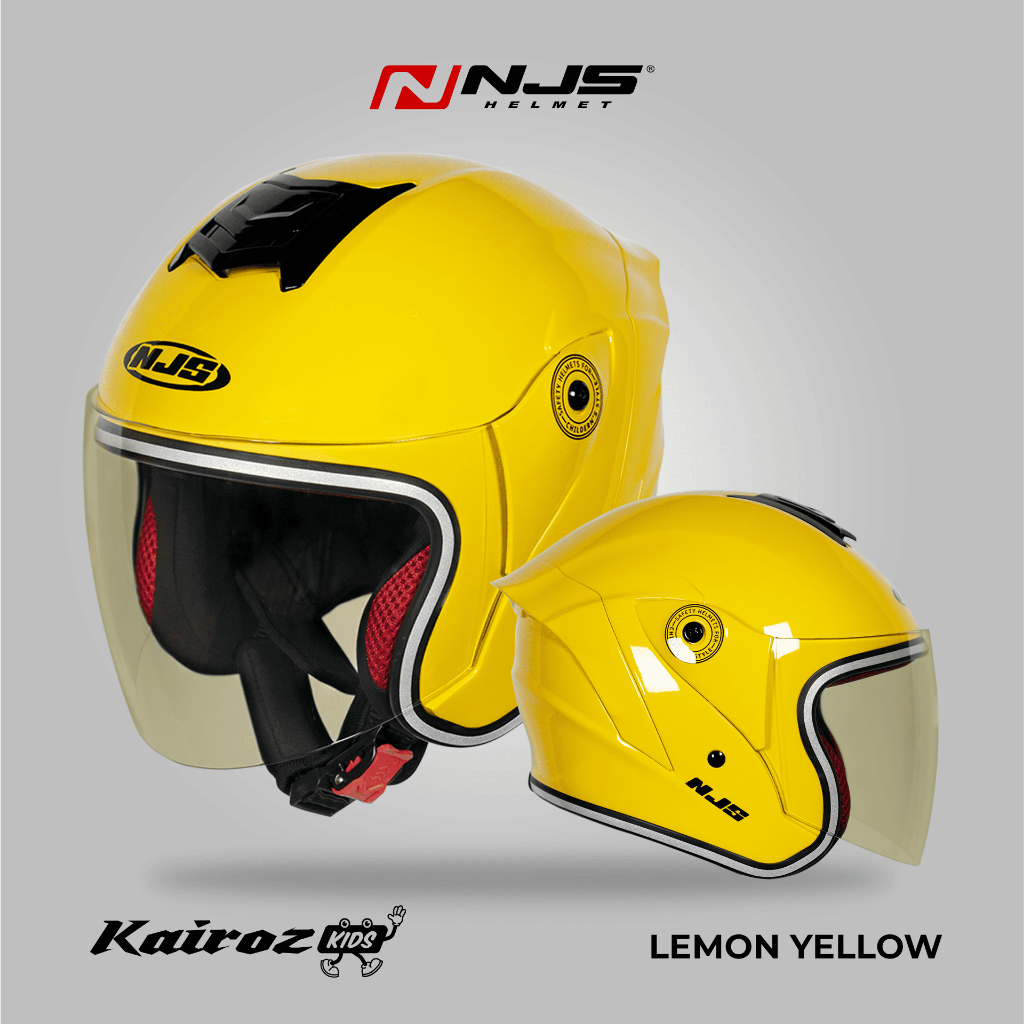 NJS KAIROZ KIDS - Helm Half Face (FREE MAINAN ANAK) - Helm Anak / Helm NJS / NJS Anak / Kairoz Anak / Helm Polos Anak Kekinian / NJS Anak Polos / NJS ORI / SNI / Helm Anak Murah - Gambar 4
