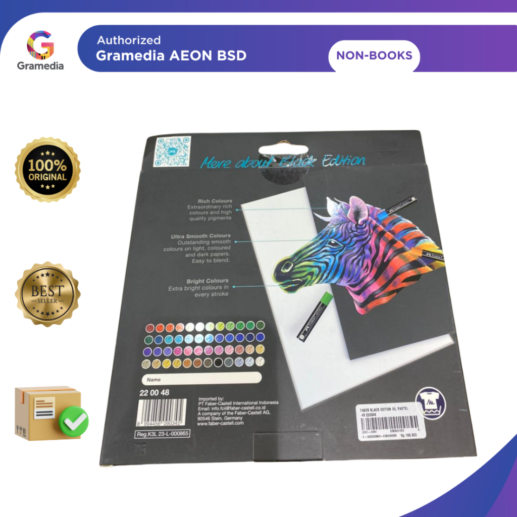Faber Black Edition 48 Color Oil Pastel - Gramedia AEON BSD - Gambar 2