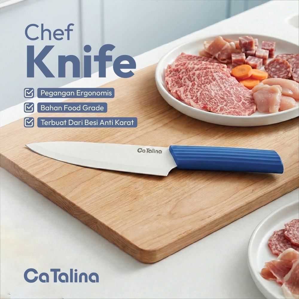Pisau Dapur Stainless Steel Tajam dan Ergonomis - Gambar 2
