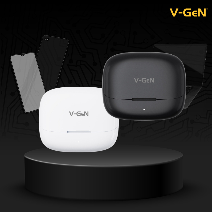 V-GeN VH-S07 TWS Bluetooth 6.0 True Wireless Earbuds Stereo Sound Touch Control Type-C - Gambar 4