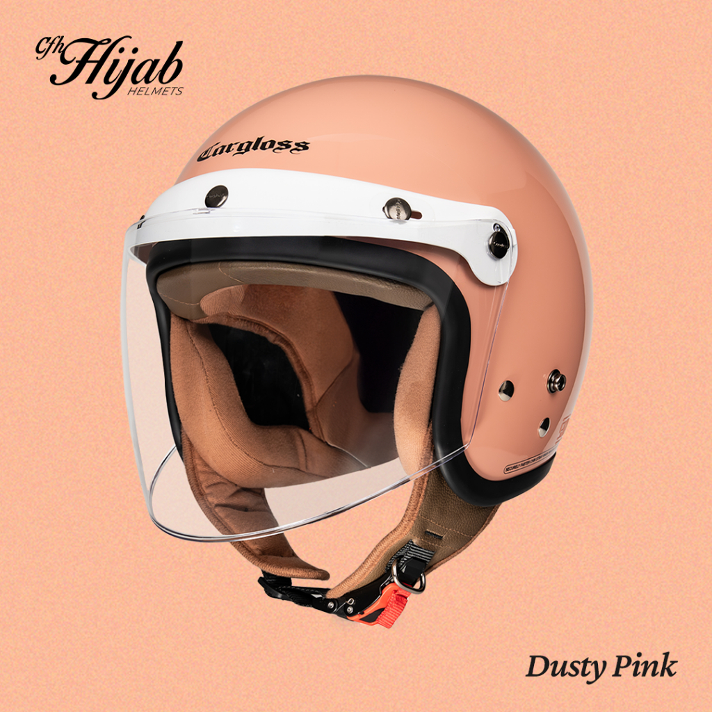 Cargloss CFH Hijab Retro Helm Half Face - Gambar 3