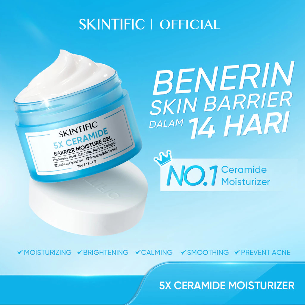 [SPECIAL AMS] SKINTIFIC - 5X Ceramide Barrier Moisturizer Gel 30g - Pelembab Ringan Lembap Perbaiki Skin Barrier