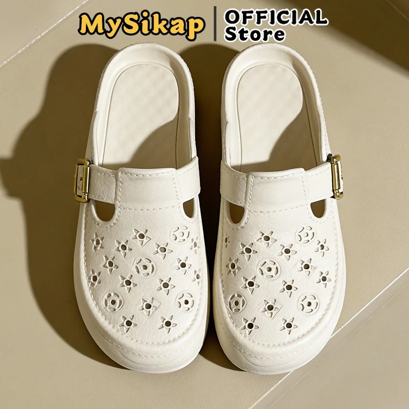 Mysikap 2026 Sandal Mule Wanita Bahan EVA Modis dan Modern Anti Licin Lembut Cocok Ukuran 35-40 - Gambar 3
