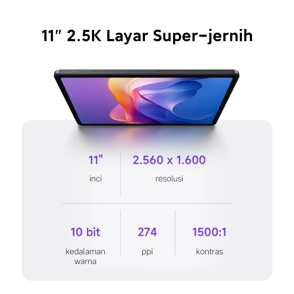 Redmi Pad 2 | Redmi Pad 2 4G (4GB/256GB)  SIM Card | Redmi Pad 2 (4/128G) Wi-Fi Only | 11" 2.5K Layar Super-jernih | Baterai jumbo 9000mAh (typ) | Helio G100-Ultra | 4 Speaker didukung Dolby Atmos® [Xiaomi Official Store] - Gambar 3