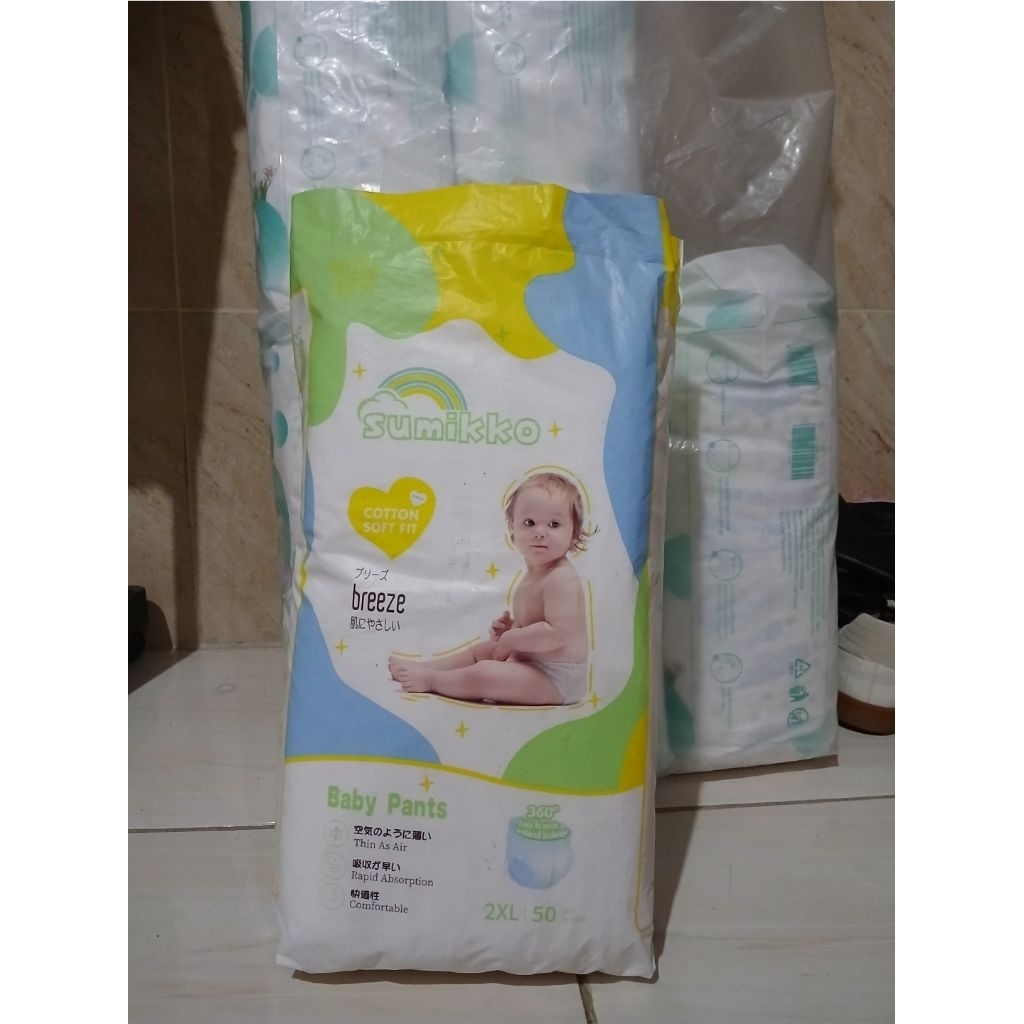 SUMIKKO [ TERMURAH ] Celana Popok Bayi 50 Lembar Serap Cepat - Gambar 3