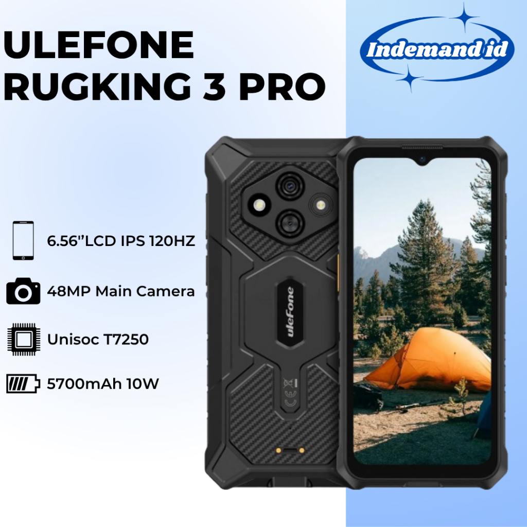 Ulefone RugKing 3 Pro 6.56''LCD IPS 120HZ Unisoc T7250 8GB 128GB 5700mAh 10W 48MP